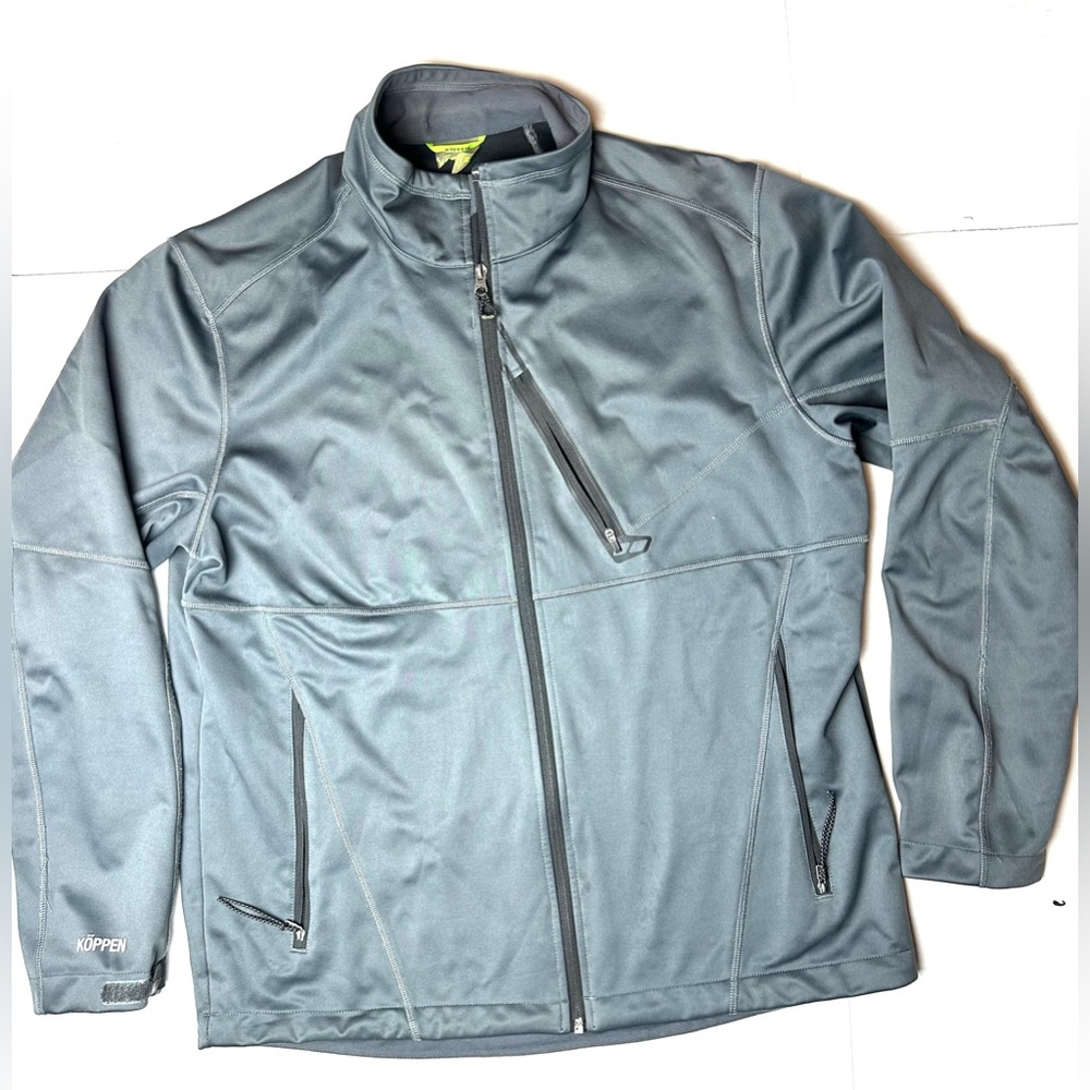 Köppen Alpine Biome Full Zip Soft Shell Jacket Mens Medium Black Hydro Resistant